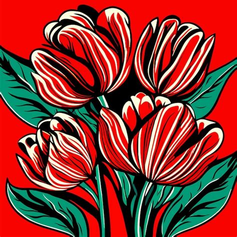 Premium Vector Tulips Flower