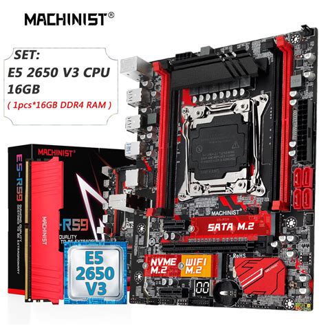 MACHINIST Combo De Placa Base X99 LGA 2011 3 E5 2650 V3 Kit Xeon DDR4