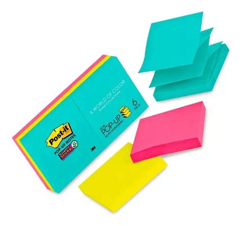 Notas Adhesivas 3m Post It Pop Up Miami Para Dispensador Mercadolibre