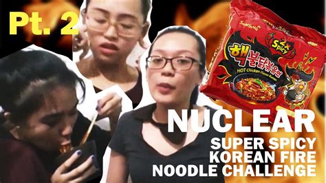 2x Samyang Nuclear Super Spicy Korean Fire Noodles Challenge YouTube