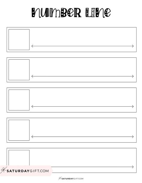 Double Number Line - 4 Cute & Free Printable Blank Worksheets