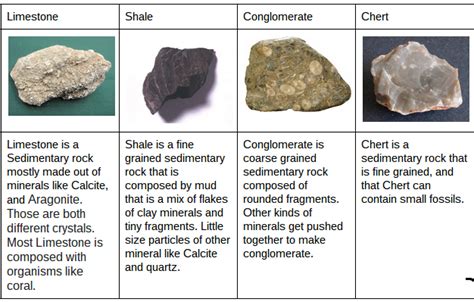 Sedimentary Rock Identification