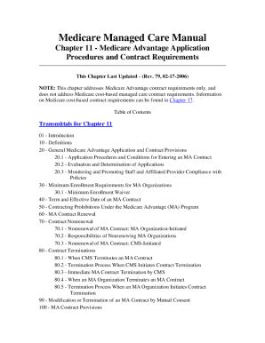 Fillable Online Medicare Advantage Application Procedures And Contract