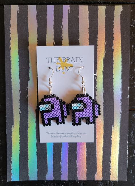 Sus Boys Are Among Us Mini Perler Beads Dangle Earrings Hama Imposter