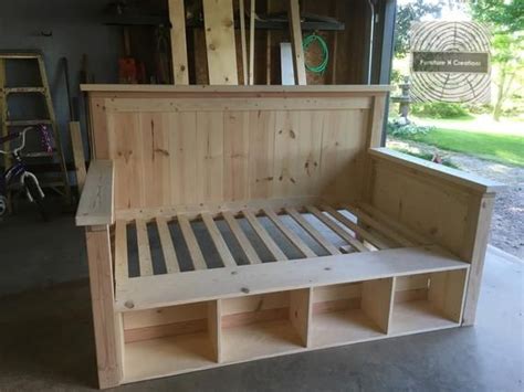 Diy Bed Frames Farmhouse Twin Daybed With Storage Custom Furniture