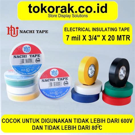 Jual Nachi Isolasi Listrik Solasi Kabel Selotip Hitam Lakban Pvc