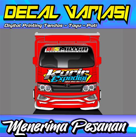 Terbaru Stiker Decal Tulisan Depan Truk Canter Dyna Ragasa Sticker