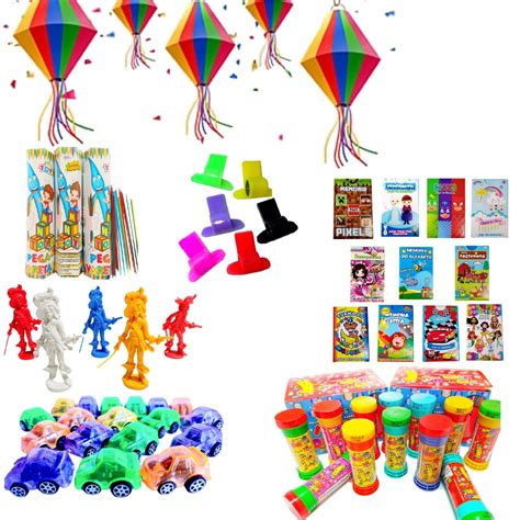 Kit 25 Prenda Festa Junina Brinquedos Doação Brinde Infantil A maior