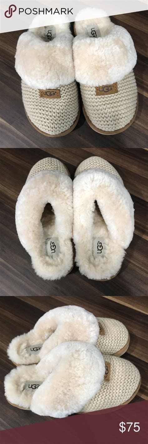 UGG Cozy Knit Slippers Cream 1095116