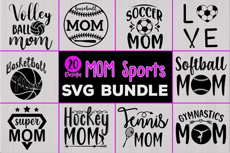 Sports Mom Svg Bundle Bundle Creative Fabrica