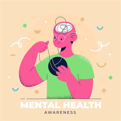 Premium Vector Flat World Mental Health Day Illustration