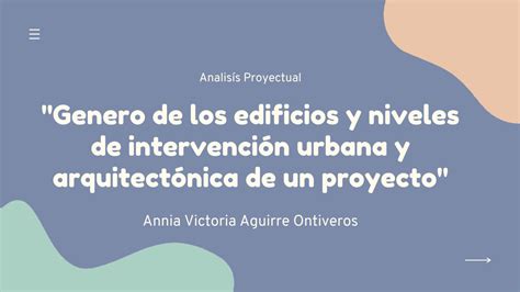 SOLUTION Genero De Los Edificios Y Niveles De Intervenci N Urbana Y