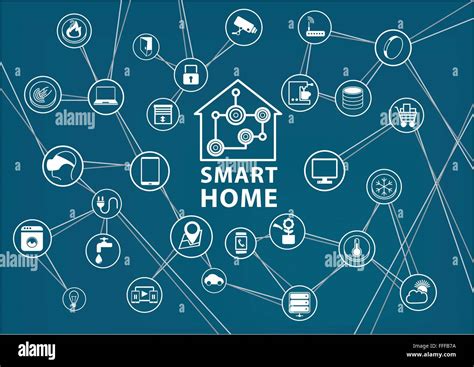 Smart Home Automation Vector Background Stock Vector Image And Art Alamy