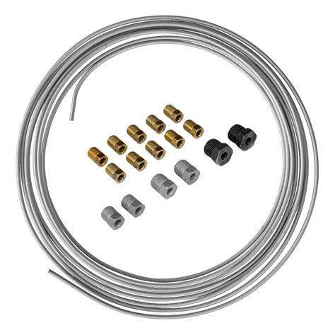 Steel Brake Line Tubing Coil And Fitting Kit Sae