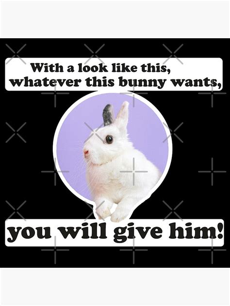 "Funny Rabbit Meme" Poster for Sale by titanosdesign | Redbubble