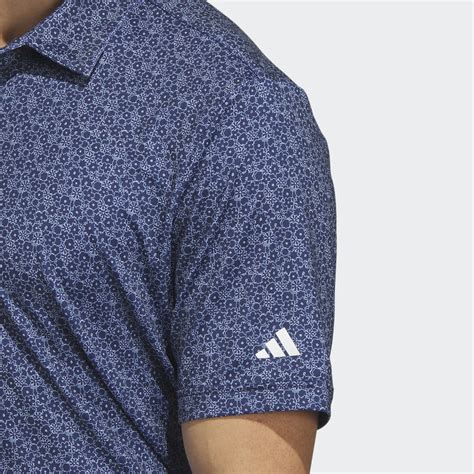 Adidas Ultimate365 Allover Print Golf Polo Shirt Blue Adidas Ke