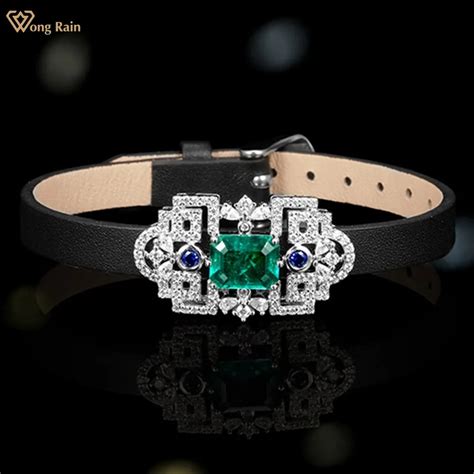 Wong Rain Vintage 925 Sterling Silver Emerald Lab Sapphire Gemstone