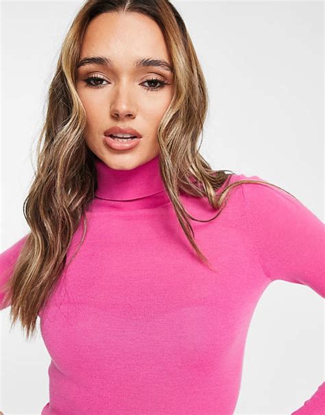 And Other Stories Wool High Neck Sweater In Pink Asos