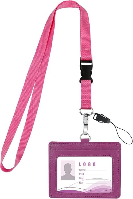 Vicloon Porta Badge Porta Carte In Pelle Pu Portabadge Collo Con Slot