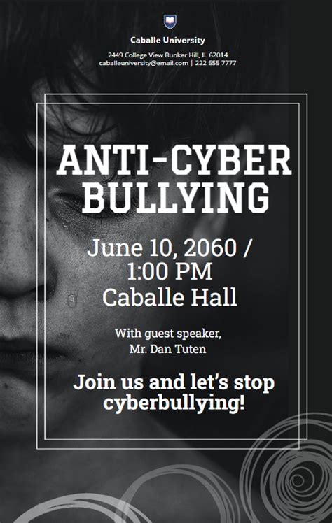 Free Printable Anti Bullying Campaign Poster Templates