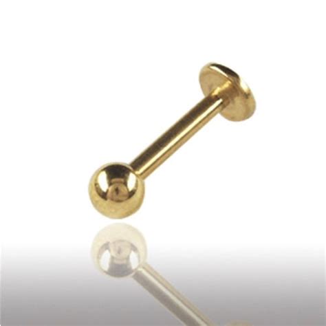 1,2mm Gold Labret mit Schraub Kugel - Piercing Express®
