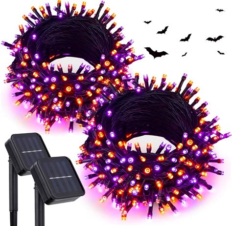 Kemooie Pack Each Led Ft Solar Halloween Lights Outdoor