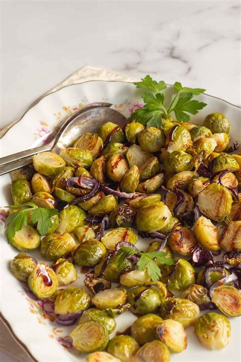 Roasted Brussels Sprouts With Balsamic Vinegar The Tasty Chilli