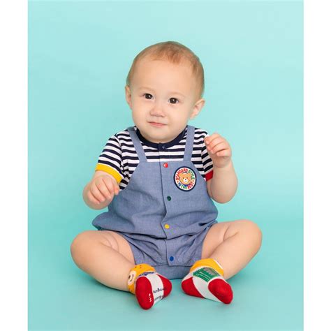 ホットビスケッツ HOT BISCUITS ボーダー オーバーオール風 ショートオール ブルー ファッション通販 MAGASEEK