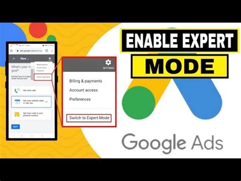 How To Switch Google Ads Expert Mode In Mobile Google Ads Expert Mode