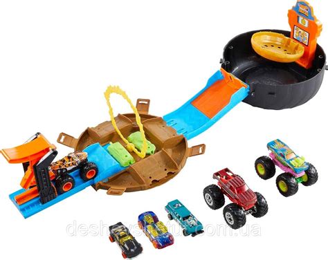 Hot Wheels Monster Trucks Stunt Tire Playset HHY74 Mattel Хот Вілс
