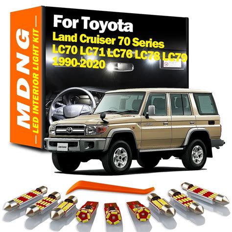 MDNG 7Pcs LED Interior Map Dome Light Bulb Kit For Toyota Land Cruiser