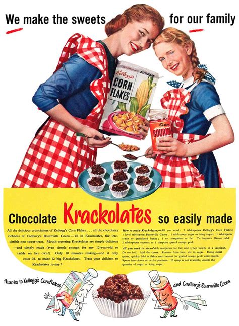 1953 Kellogg S Corn Flakes And Cadbury S Bourneville Cocoa Ad Flickr