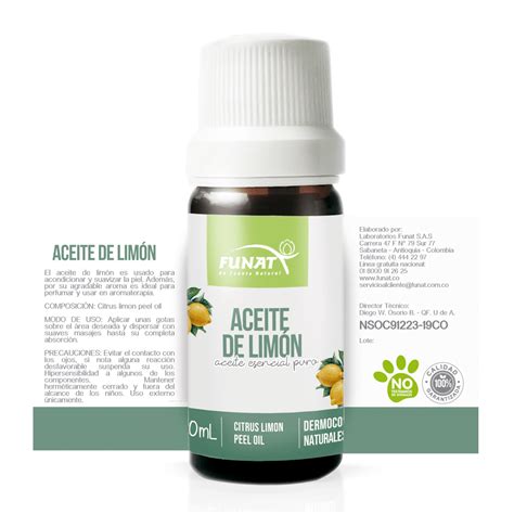 Aceite Esencial De Lim N Ml Funat Aromacare Colombia