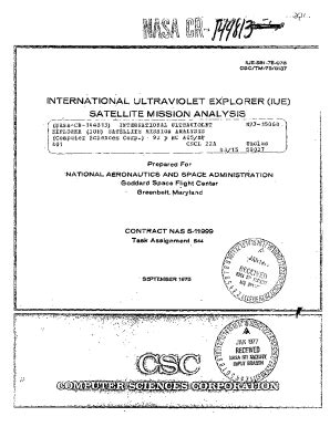 Fillable Online Ntrs Nasa ULTRAVIOLET EXPLORER SATELLITE MISSION