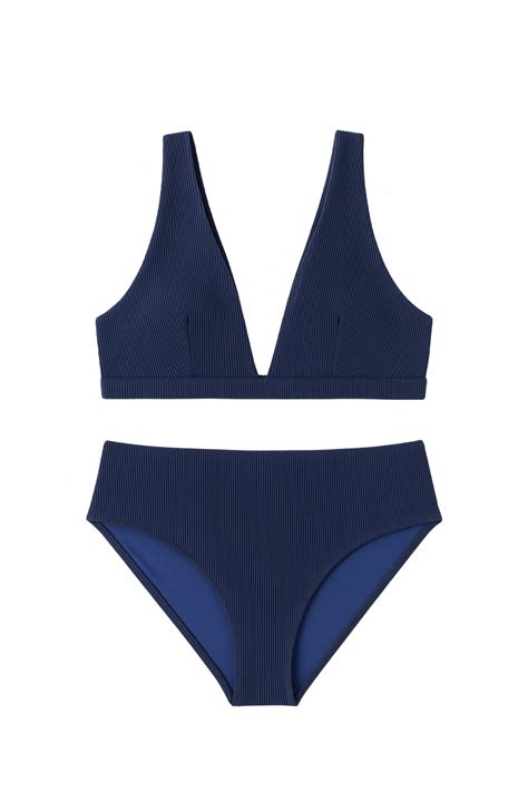 Kad N Lemon Party Joella Y Ksek Bel Bikini Tak M Lacivert