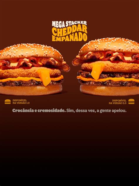 Burger King Lan A Mega Stacker Cheddar Empanado Gkpb Geek Publicit Rio