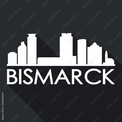 Bismarck Flat Icon Skyline Silhouette Design City Vector Art Famous