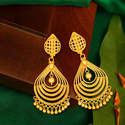 Tanishq Heavy Gold Earrings Flash Sales