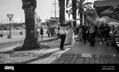 Trogir Old Town Bridges And Castle Croatia Stock Photo Alamy