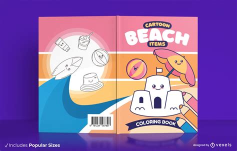 Kawaii Beach Book Cover Design Vector Download