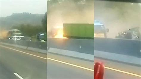 Video Detik Detik Tabrakan Beruntun Di Tol Cipularang Orang Tewas