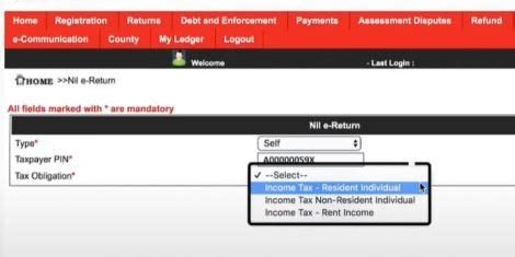 How To File Nil Returns On Kra Itax Portal