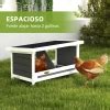 PawHut Ponedero Para Gallinas De Madera Caja Nido Para 2 Gallinas Con 2