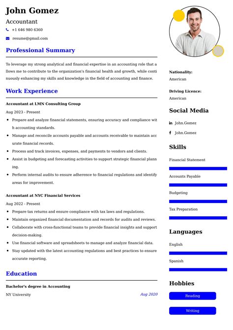 Accountant Resume Examples Australian Format And Tips