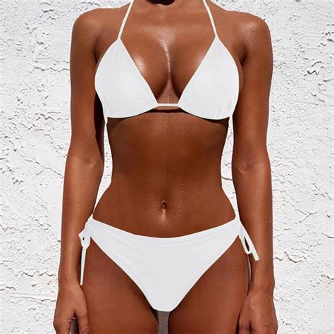 Linmoua Lingerie For Women Women S Triangle Bikini String Swimsuit