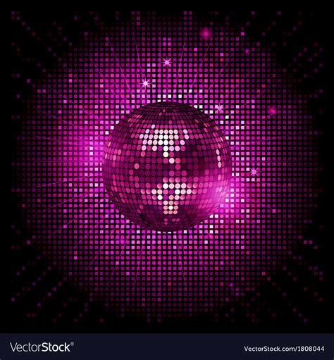 Disco ball pink party background ai Royalty Free Vector