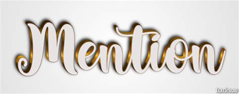 Mention Text Effect and Logo Design Word