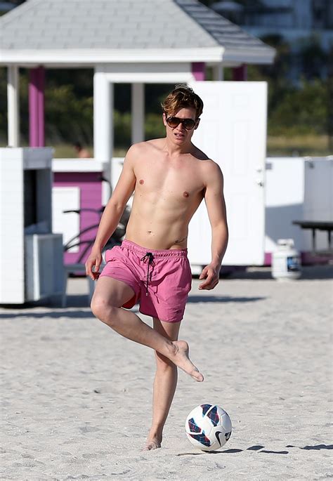 Ed Speleers Playing Soccer On The Beach PERFECTION Ed Speleers