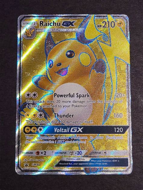 Mavin FULL ART Raichu GX ULTRA RARE Black Star Promo SM90 Pokemon TCG