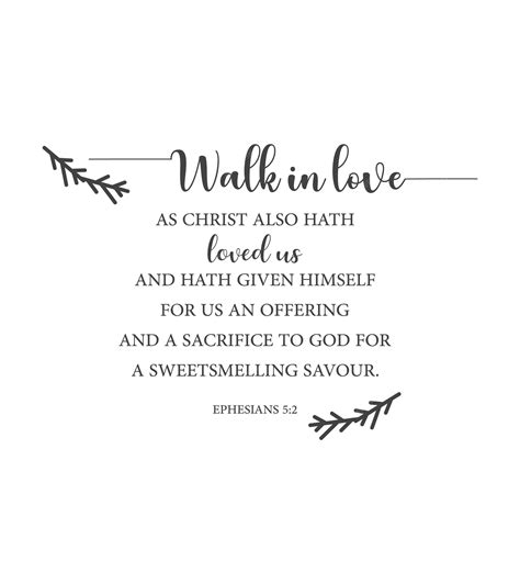 Premium Vector | Bible verse walk in love scripture printable home wall decor christian quote ...